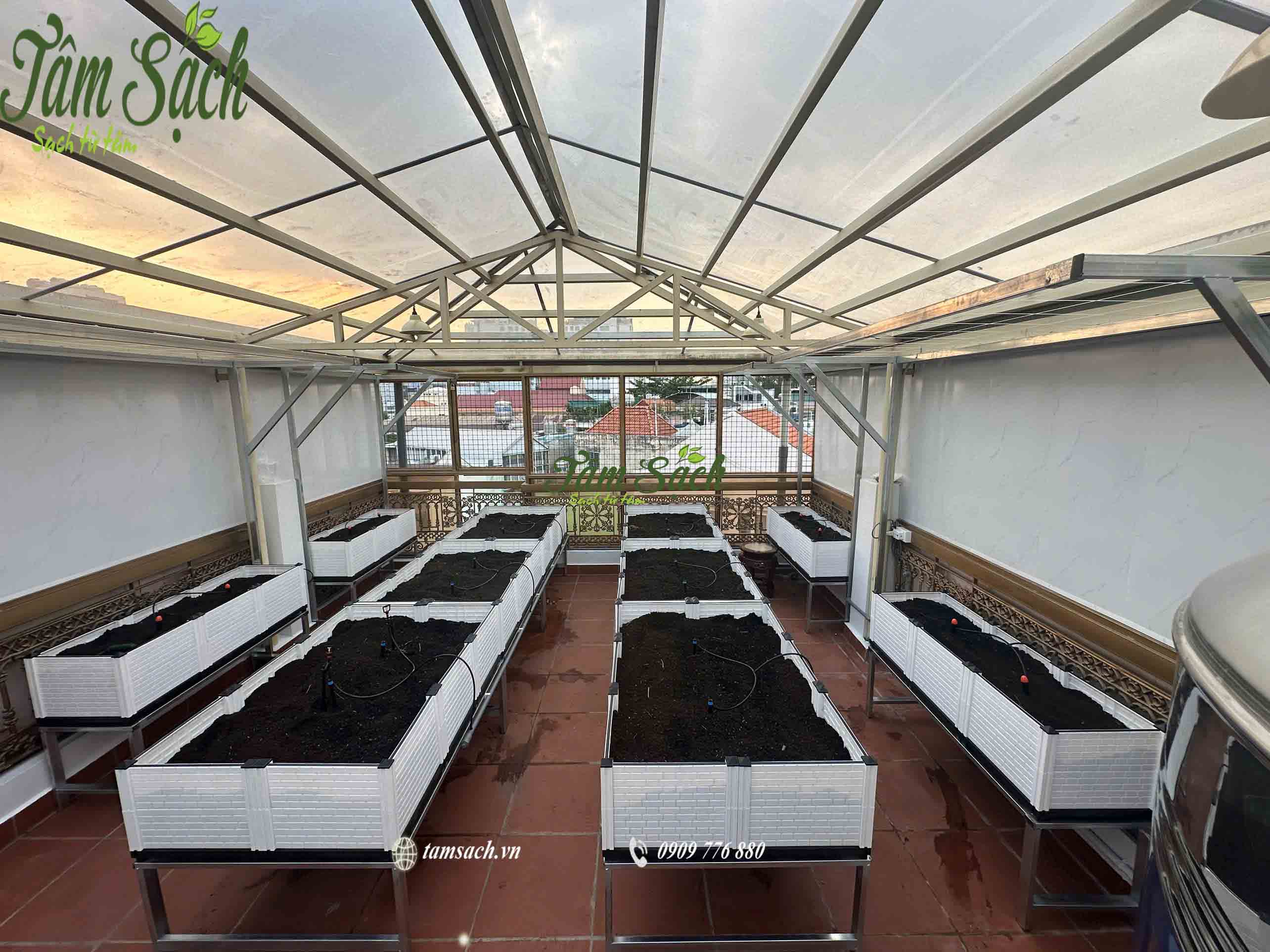 chậu ghép trồng rau